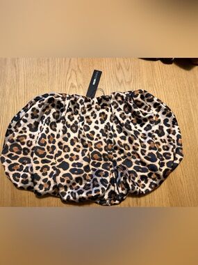 Fashion Nova Leopard Print Mini Skirt - Black & Brown